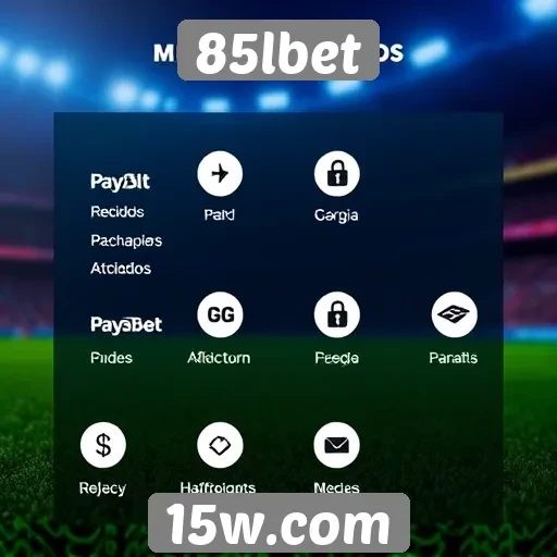 Métodos de pagamento disponíveis no 85lbet
