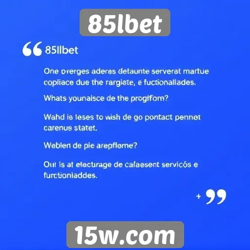 Opinião dos usuários sobre a plataforma 85lbet
